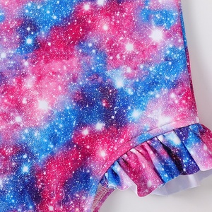 <span class=keywords><strong>Maillot</strong></span> <span class=keywords><strong>de</strong></span> <span class=keywords><strong>bain</strong></span> une pièce pour filles, imprimé galaxie, ourlet à volants, extensible et doux, pour tout-petits, vêtements <span class=keywords><strong>de</strong></span> plage, pour fête à la piscine, été - Product Image 4