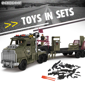 Incroyable petit jouet pour hommes de l'armée soldat vert ensemble de jeu de figurine camion <span class=keywords><strong>militaire</strong></span> équipement jouet kit de friction pour garçon jeu de rôle - Product Image 2