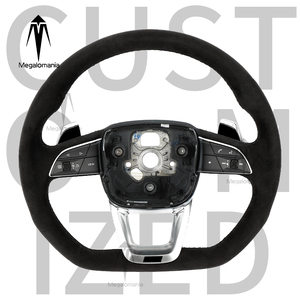 Volant sport en fibre de carbone pour modèles <span class=keywords><strong>Audi</strong></span> A3/A4/A5/<span class=keywords><strong>A6</strong></span>/A7/Q3-Q8/Q5L/Q7L/RS - Personnalisable - Product Image 1