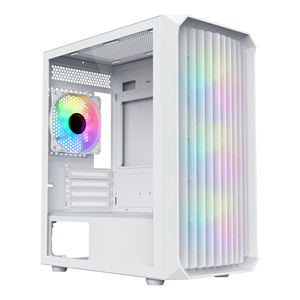 Boîtier d'ordinateur AOJIE pour jeux, en verre trempé, avec panneau frontal en maille et flux d'<span class=keywords><strong>air</strong></span> élevé, OEM ODM - Product Image 1