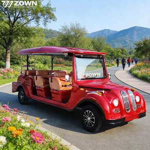 Electric <b>Pink</b> 1+1 Classic Vintage 4-Wheel Steel Sightseeing Car Retro Design Special for Scenic Tourism & Wedding Events - Product Image 6