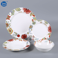 Ensemble de dîner en porcelaine de vaisselle en gros 20 pièces ou personnalisé avec ensemble de table en porcelaine de conception florale