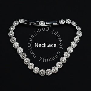 Set di Gioielli di Lusso Serie Angel di Zhixuan con Zirconi Rotondi, Include Collana, Bracciale e <span class=keywords><strong>Orecchini</strong></span> con Scatola, Ideale per Feste - Product Image 3