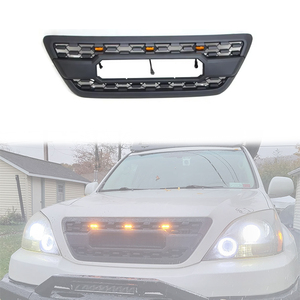 Accessoires LUMA Pièces tout-terrain 2003-2009 Grille de pare-chocs de voiture en plastique ABS noir mat compatible avec Lexus GX470 2003-2009 Grille TRD - Product Image 1