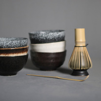 Coffret cadeau pour la cérémonie du thé japonais Matcha Accessoires Bol à Matcha Porte-fouet Scoop Ensemble de fouets en bambou Matcha