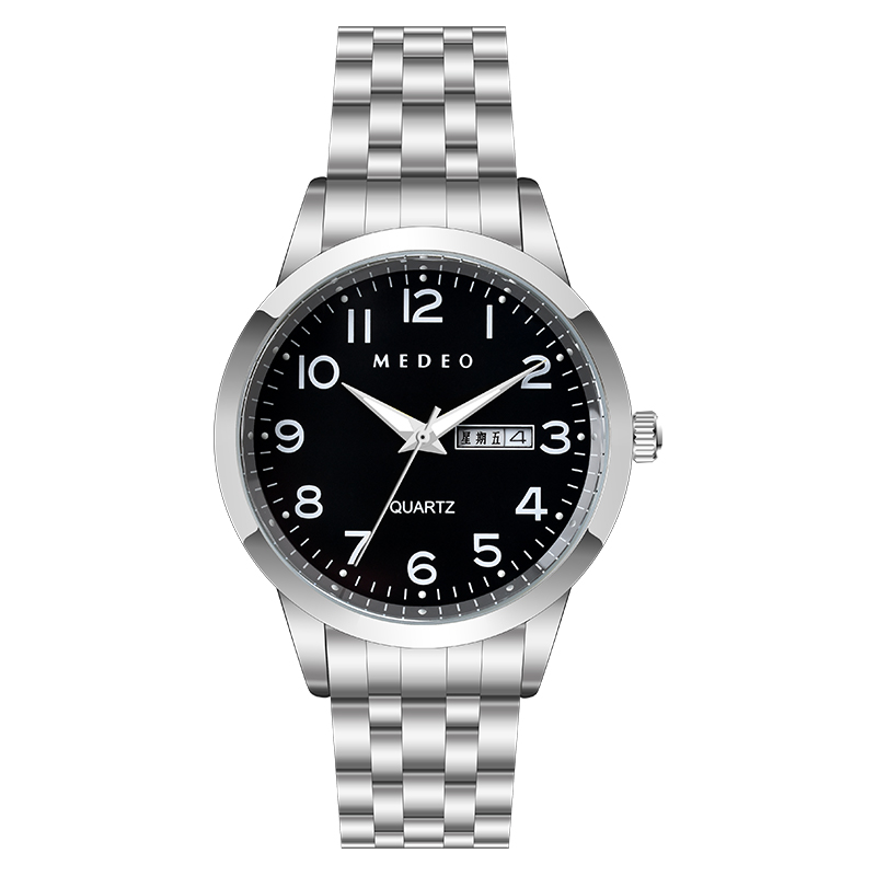 Corps noir avec boîtier argenté