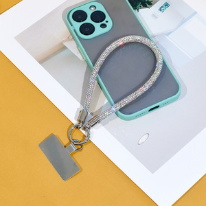 Phổ Long Lanh Rhinestone Pha Lê Kim Cương Di Động Điện Thoại Di Động Trường Hợp Keychain Dây Đeo Cổ Tay Điện Thoại Di Động Dây Buộc Vá Dây Đeo Cổ Tay Dây - Product Image 3