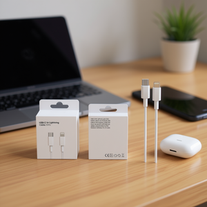 <b>USB</b> <b>C</b> To Light-ning <b>Cable</b> 1M Fast Charging Data Sync - Product Image 2
