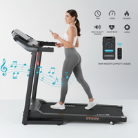 Tapis roulant avec test de fréquence cardiaque manuel pour une utilisation à domicile, exercice cardio, tapis roulant électrique