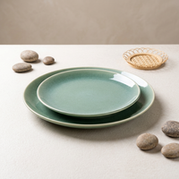 Service de table en grès EKA Serene Earthy, bols et assiettes en céramique texturée finis à la main pour la décoration moderne de la maison et des mariages