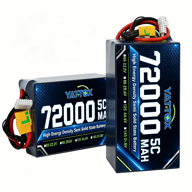 Semi-Solid Lipo 11.1V 72000mAh 435Wh/kg High Altitude Stable -40℃ Cold Resistant Drone Battery