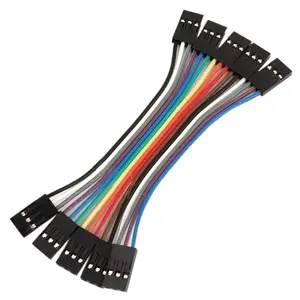 Fil Dupont multicolore 40pin mâle à femelle 20Cm Breadboard Jumper Wires Ribbon Cables Kit Compatible avec les projets Arduino