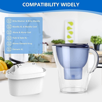 Kartrid Filter Air Rumah Tangga Karbon Aktif Tempurung Kelapa 0.5 Mikron untuk Pitcher Pemurni Air Minum