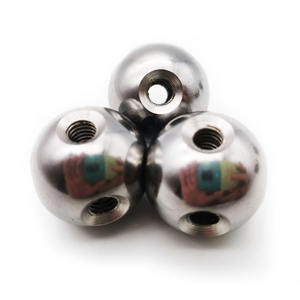 Bola Roscada de Acero Cromado <span class=keywords><strong>Trima</strong></span> de 20mm 25mm M6 M8 con Seis Orificios, Bola Pulida Roscada para Conexión de Vitrinas HRC50-62 - Product Image 6