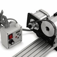 FS-7075B Torno para tacos de billar 110V/220V, mandril de 32mm, riel único, máquina para tacos de billar y snooker