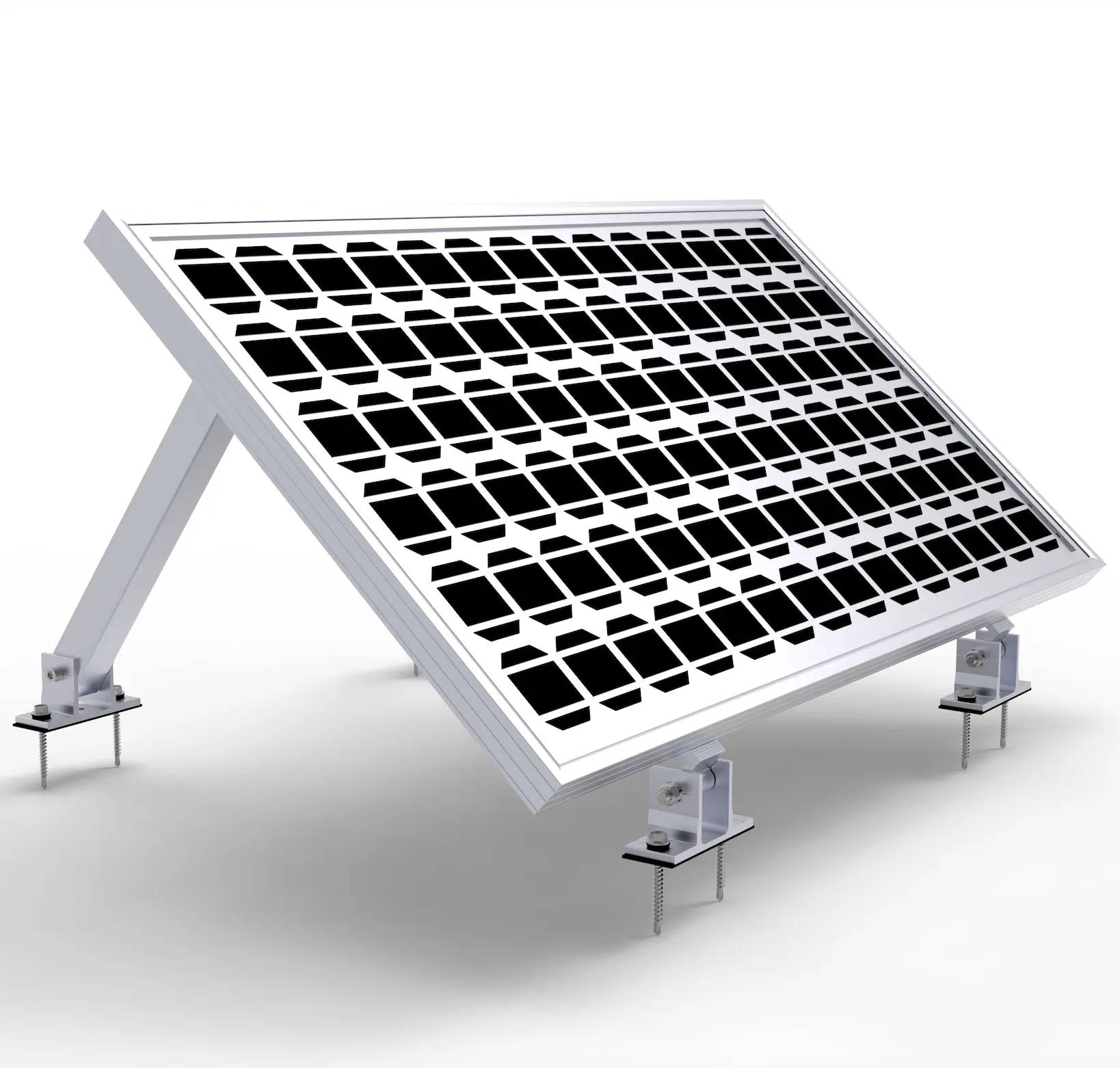 Pv Racking Soporte ajustable para patas delanteras y traseras Soportes de montaje del sistema de panel solar de techo plano