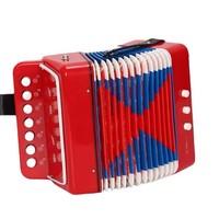 OEM Source Factory Wholesale ABS 7-Key Diatonic Portable Children's Accordion Keyboard Instrument Color Box Packaging Model 001