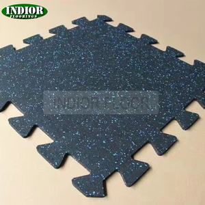 Dalles de Sol en Caoutchouc Emboîtables pour Salle de Sport 1m*1m 8mm, Souples et Colorées, Anti-Bruit, Anti-Vieillissement et Étanche, Excellent <span class=keywords><strong>Prix</strong></span> - Product Image 3