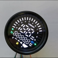 Spidometer Digital Universal Baru 2022 untuk Sepeda Motor, Meteran 199Km/Jam, LED Bulat yang Dapat Disesuaikan