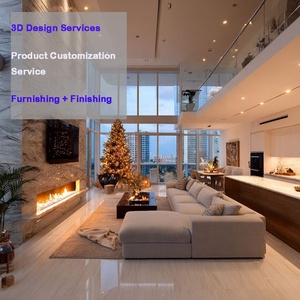 Dubai Luxury Apartment Hotel Interior Design House Interior Design Service 3D Rendering Whole-House Interior Design Solution - Product Image 2