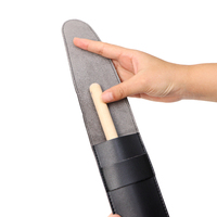 Sac de baguettes de batterie en cuir PU personnalisé, étui portable pour baguettes de batterie, organisateur de rangement, cadeau pour batteur pour hommes