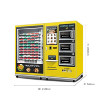 24 heures de service Distributeur automatique d'aliments chauds sains Distributeur automatique de régime nutritif avec 3 micro-ondes