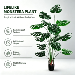 <span class=keywords><strong>Plantes</strong></span> artificielles en plastique Monstera en gros <span class=keywords><strong>pour</strong></span> la <span class=keywords><strong>d</strong></span>écoration intérieure et extérieure, <span class=keywords><strong>d</strong></span>écoration de Pâques <span class=keywords><strong>pour</strong></span> la maison - Product Image 2