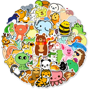 ZY1472C 50 Pezzi Adesivi Animali Carini per <span class=keywords><strong>Asilo</strong></span> Nido, Impermeabili, per Decorare Quaderni, Skateboard, Biciclette, Bagagli, Giocattoli per Bambini e Ragazzi - Product Image 4