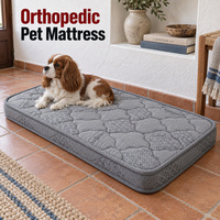 Matelas orthopédique personnalisé pour chien avec options de housse matelassée et d'étiquettes pour la literie pour animaux de compagnie en marque blanche