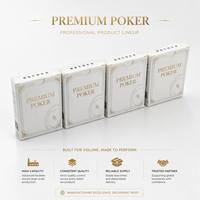Cartes à Jouer Professionnelles avec Logo Personnalisé |   Jeu de cartes de poker haut de gamme en papier noir, coins arrondis |   Famille de boîtes en papier écologiques