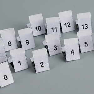 200件库存尺寸编号XSSMLXI童装标签年龄标签高度尺寸服装尺寸编织标签 - Product Image 1