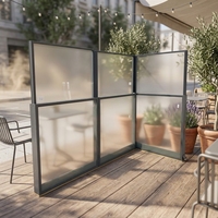 Balustrade rétractable SMARTART en verre trempé, aluminium et acier inoxydable pour balcon, terrasse, piscine, OEM, vente en gros, sur mesure