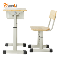 Ensemble Chaise et Bureau Scolaire en Bois Moderne pour Chambre et Hôpital – Poste de Travail Complet et Confortable pour Étudiant avec Bureau d'Étude Épaissi