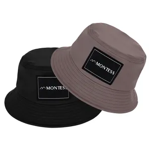 High Quality Man Plaid Waterproof PU Leather Solid Large Bucket Hat With Logo For Outdoor Use