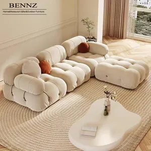 BENNZ家具厂供应地板布艺客厅模块化地垫沙发