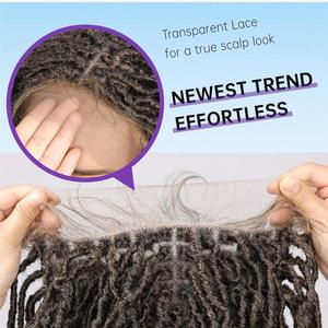 Perruque Premium Full Lace Dreadlock Synthétique Bouclée Fausses Locks Sans Colle Tresses Légères Ignifuges Bonnet en Maille Élastique - Product Image 4