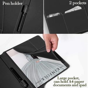 Custom logo Transparent Glitter <strong>Cute</strong> Magnetic PU Leather Plastic Notebook Waterproof Foldable Medical Nursing <strong>Clipboard</strong> <strong>Folder</strong> - Product Image 3