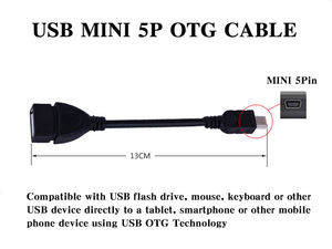 Cantell pas cher prix otg adaptateur mini <span class=keywords><strong>usb</strong></span> 5Pin mâle vers <span class=keywords><strong>usb</strong></span> 2.0 femelle otg adaptateur mini otg câble <span class=keywords><strong>usb</strong></span> - Product Image 3