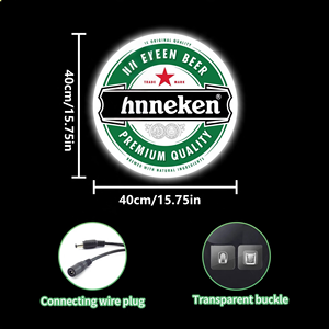 Letrero Luminoso LED Redondo Personalizado para Cerveza, Letrero Acrílico Luminoso de Una Sola Cara con Su Diseño - Product Image 3