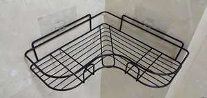 Étagère d'angle murale de salle de bain, 5 pièces, trépied de salle de bains, supports adhésifs de cuisine, sans perçage, rangement - Product Image 6