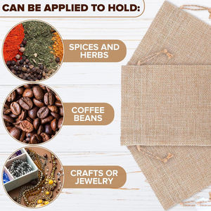 販促用米香辛料ハーブクリスマスギフト多目的再利用可能小型巾着コーヒー袋ジュート - Product Image 3
