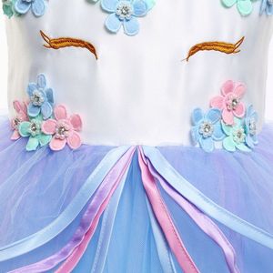 Vestito da bambina unicorno tutù fantasia arcobaleno <span class=keywords><strong>principessa</strong></span> ragazze festa di compleanno per bambini bambini unicorno si esibiscono - Product Image 6