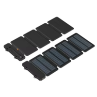Batterie solaire SP009 8W avec câble Type-C intégré, lampe de remplissage, chargeur portable pliable, alimentation de secours d'urgence pour l'extérieur, mAh