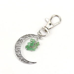 Đ<span class=keywords><strong>a</strong></span> Đá Quý Tự Nhiên Chakra Nguyên Đá Pha Lê Hot Bán Moonstone Nho Cụm Keychain - Product Image 5
