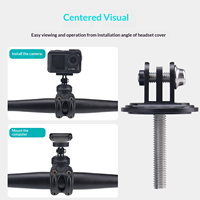 Soporte de Tapa Superior para Manillar de Bicicleta de Aleación de Aluminio para Cámaras de Acción DJL Insta 360 GoPro, Accesorios para Bicicleta