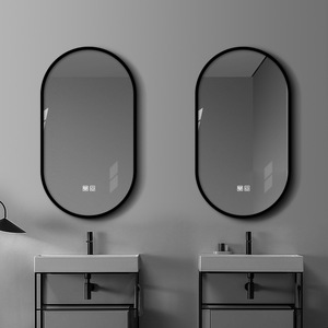 Chống sương mù phòng tắm gương cảm ứng thông minh Gương tủ thuốc hình bầu dục Gương phòng tắm - Product Image 3