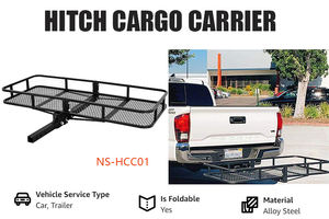 Portador de carga de montaje de enganche 60 "x 24" x 6 "estante de carga plegable bandeja de enganche trasero cesta de equipaje con capacidad de 500 LB compatible con 2" Rec - Product Image 4