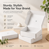 Boîte d'expédition en carton ondulé de luxe avec logo personnalisé pour l'emballage e-commerce en gros