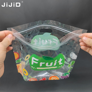 Jijid tùy chỉnh thực phẩm túi trái cây nho nhựa <span class=keywords><strong>Ziplock</strong></span> Túi Rau Trái Cây giữ tươi Túi mờ - Product Image 4