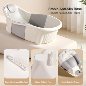 Bañera para Bebés Segura, Cómoda, Portátil, Plegable, de Plástico, con Protección para la Espalda - Product Image 5